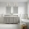 James Martin Vanities Brittany 72in Double Vanity, Urban Gray w/ 3 CM White Zeus Quartz Top 650-V72-UGR-3WZ - alternate 1